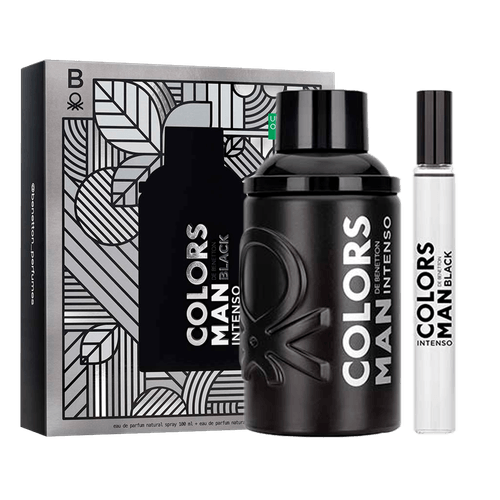 Kit Benetton United Colors Man Black Intenso - Edt 100ml + Deo 10ml