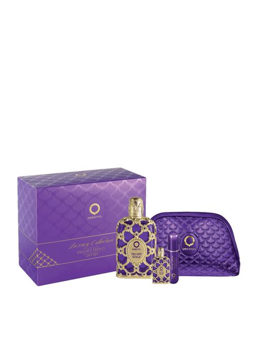 Kit Orientica Velvet Gold Feminino - EDP  80ml + Miniatura 7,5ml + Atomizador + Necessaire