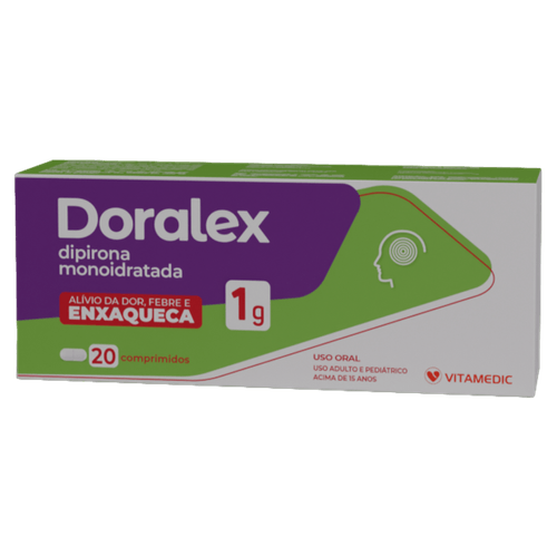 Doralex Comprimido 1g Dipirona Monoidratada 20 Comprimidos