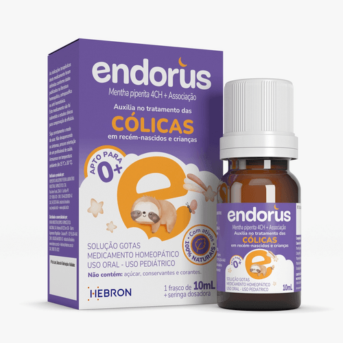 COLOR NAO DEFINIDO Medicamento Homeopático Endorus Solução Oral 10ml para Cólicas em Bebês