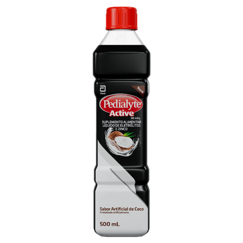 PEDIALYTE MEDIC OTC MARCA GASTRO Suplemento eletrolítico infantil coco com zinco 500ml