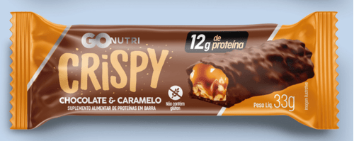 GOnutri Barra Proteica Crispy Chocolate e Caramelo 33g 12g Proteína
