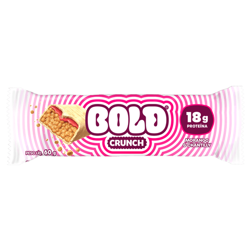 BOLD THIN Barra Proteica Morango & Chantilly 60g 18g Proteína Sem Adição de Açúcar