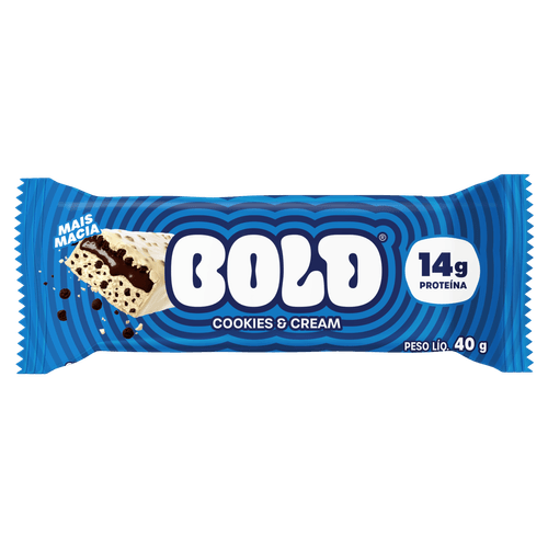 BOLD THIN Barra de Proteína Cookies & Cream 40g — 11g Proteína Sem Adição de Açúcares