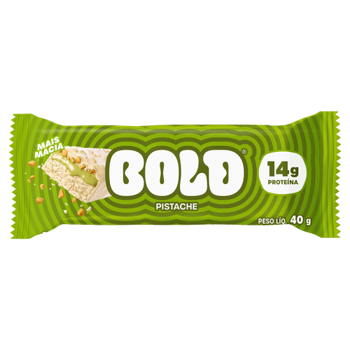 BOLD THIN Barra de Proteína Pistache 14g proteína 40g sem adição de açúcar