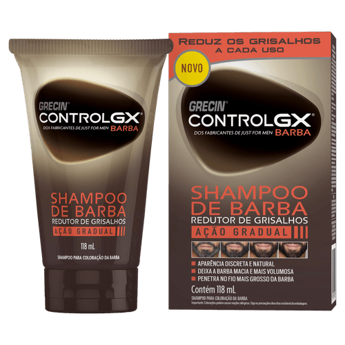 Grecin Shampoo para Barba Redutor de Grisalhos Control GX 118 ml