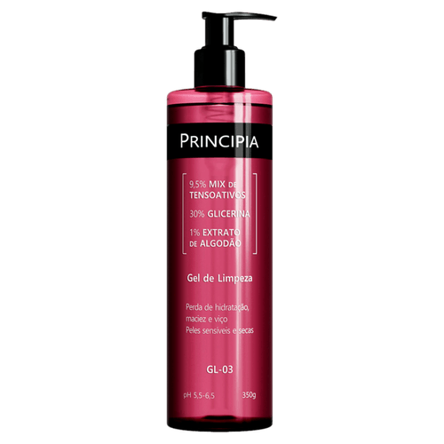 Principia Gel de Limpeza Facial Hidratante 350g GL-03 para Pele Sensível e Seca