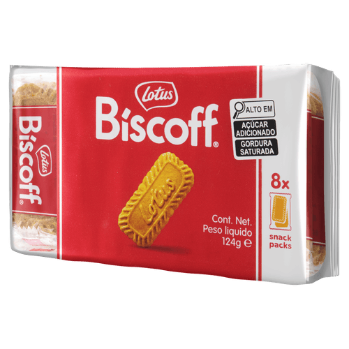 Lotus Biscoff Biscoito Vegano Caramelizado com Canela 124g (8x15,5g)