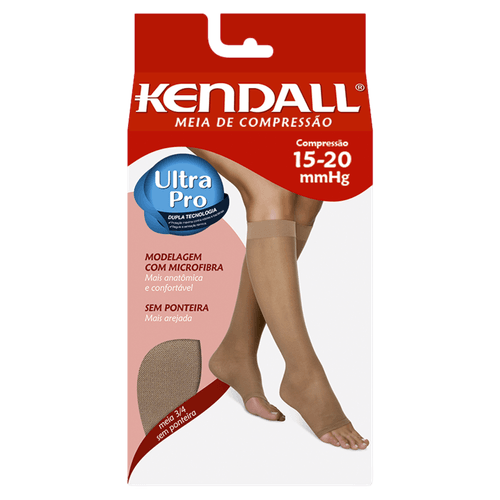 Kendall Meia de Compressão 3/4 15-20 mmHg Sem Ponteira Mel M