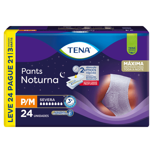 Roupa Íntima Pants Tena Noturna P/M - 24 Unidades