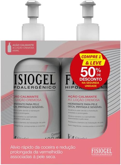 Hidratante Corporal A.I. Loção Cremosa 2x400ml Fisiogel