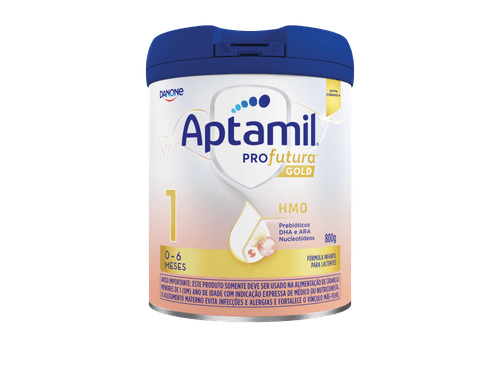 Danone Fórmula Infantil com HMO, DHA e prebióticos Aptamil Profutura Gold 1 800g 0-6 meses