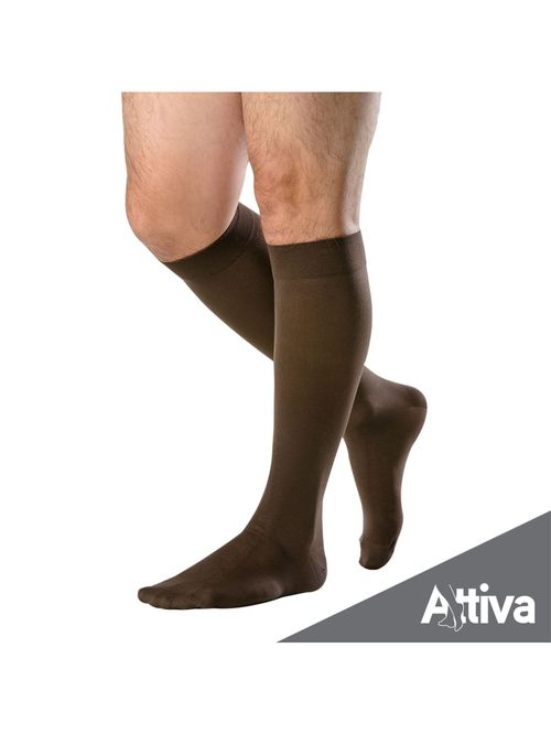Meia ¾ Panturrilha Attiva Alta Compressao 20-30 Mas Fechada Marrom Tamanho G Cor MARROM G