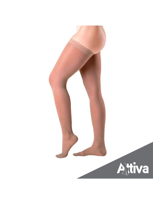 Meia Coxa 7/8 Attiva Media Compressao 18-21 Fem Fechada Natural Escuro Tamanho M Cor NATURAL ESCURO M