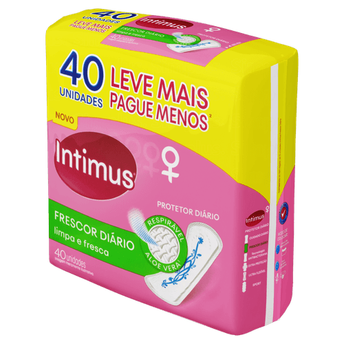 Protetor Diário Days Sem Abas Leve 40 Unidades Intimus