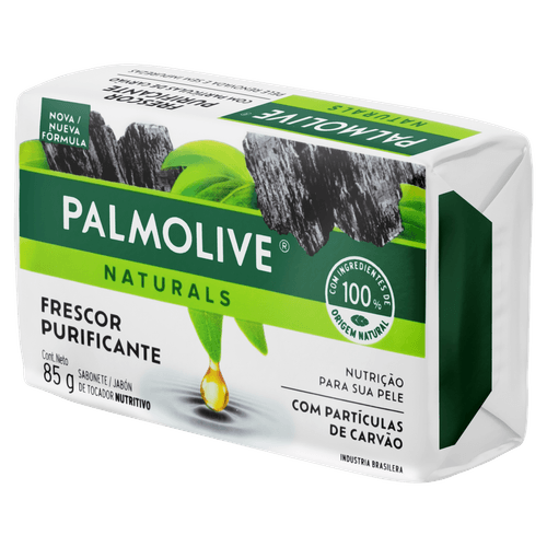 Sabonete Barra Naturals Frescor Purificante 85g com Carvão Palmolive