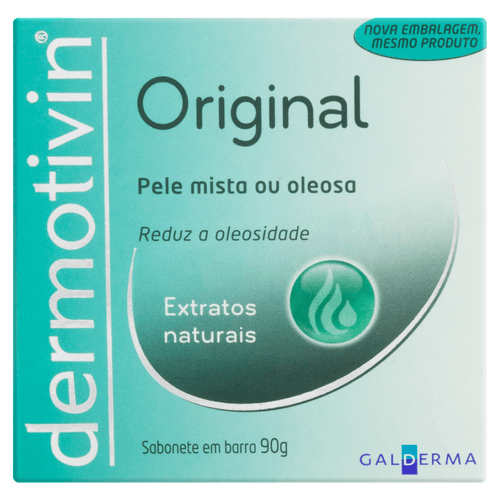Sabonete em Barra Original 90g Dermotivin para Pele Mista a Oleosa
