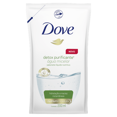 Sabonete Líquido Água Micelar Detox Refil 200ml Parfum Dove