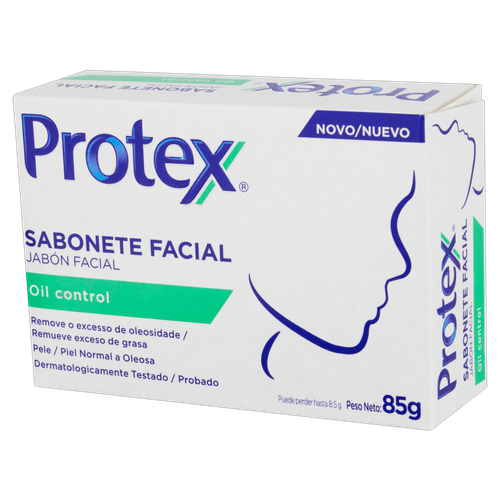 Sabonete Facial Oil Control em Barra 85g Protex para Pele Normal a Oleosa