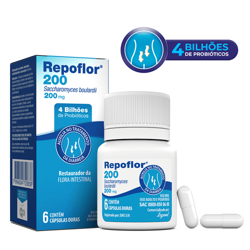 Repoflor 200mg 6 Cápsulas