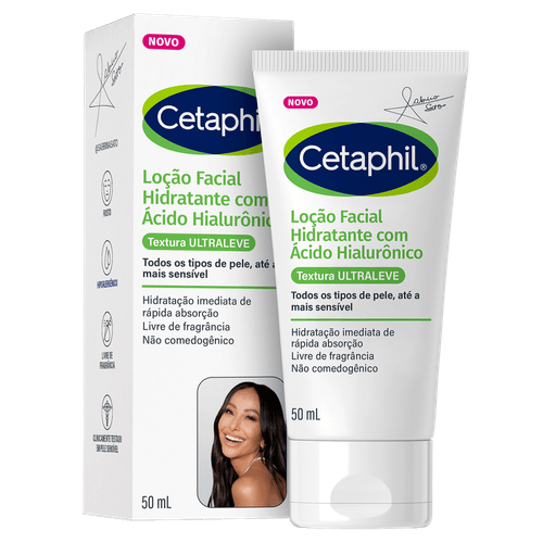 Loção Facial Hidratante Ácido Hialurônico Ultraleve Cetaphil - 50ml