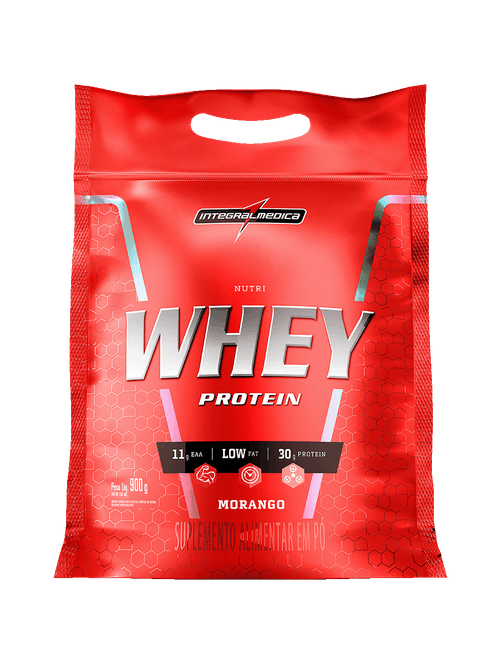 Nutri Whey Protein Pouch 900g Morango