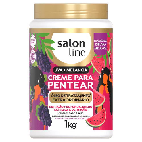 Creme para Pentear Uva e Melancia Salon Line - 1kg