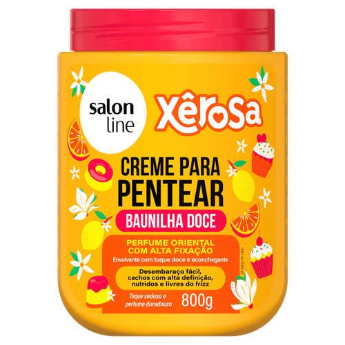 Creme para Pentear Baunilha Doce Salon Line Xêrosa - 800g