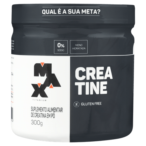 Creatina Monohidratada em Pó 300g Zero Sódio Max Titanium