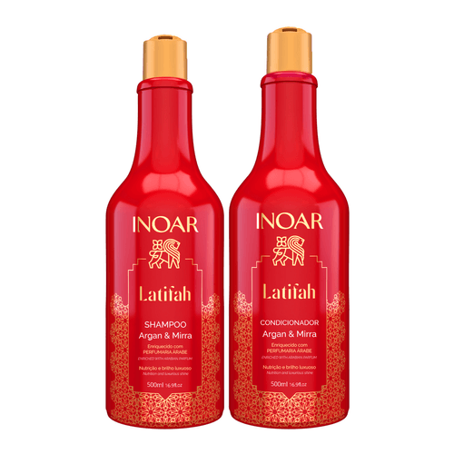 Kit Shampoo e Condicionador Inoar Latifah Argan e Mirra 500ml