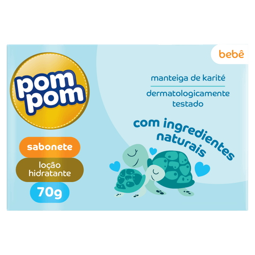 Sabonete Bebê Barra Loção Hidratante Pom Pom - 70g