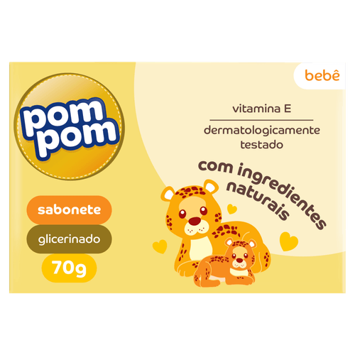 Sabonete Bebê Barra Pom Pom Glicerinado - 70g