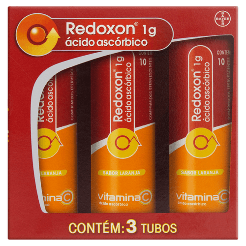 Redoxon 1g Laranja Bayer Caixa 30 Comprimidos Efervescentes