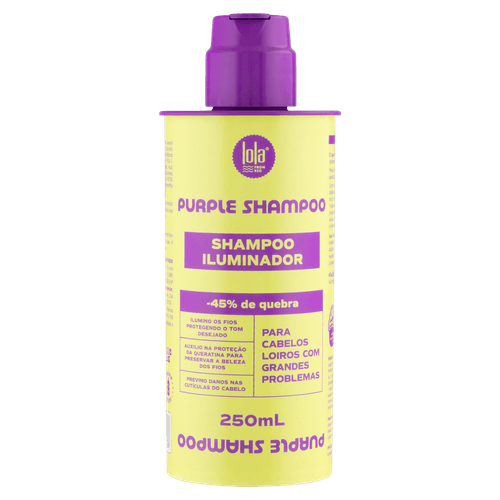 Shampoo Matizador Iluminador Purple Cabelos Loiros 250ml Lola