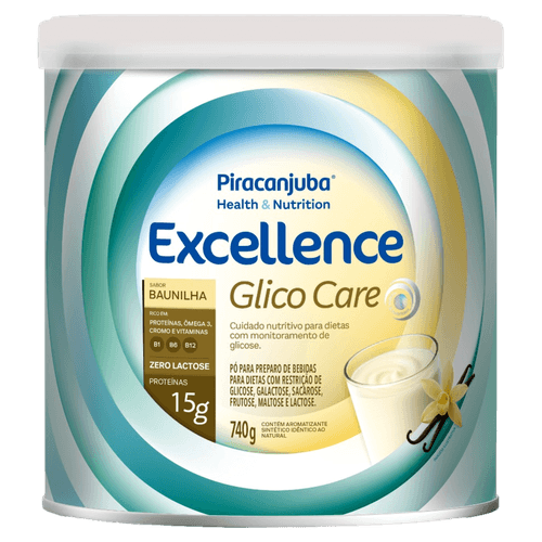 Suplemento Alimentar Excellence Glico Care Baunilha Piracanjuba - 740g