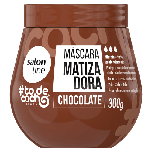 Máscara Matizadora Chocolate Salon Line #To de Cacho - 300g