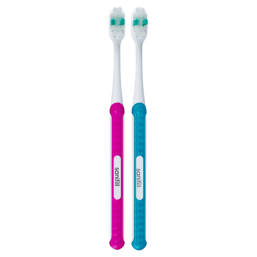 Escova Dental Indicativa Macia 2 Unidades Cores Sortidas Sanifill