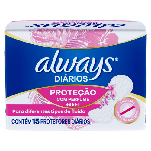 Protetor Diário Regular 15 Un Suave com Fragrância Always