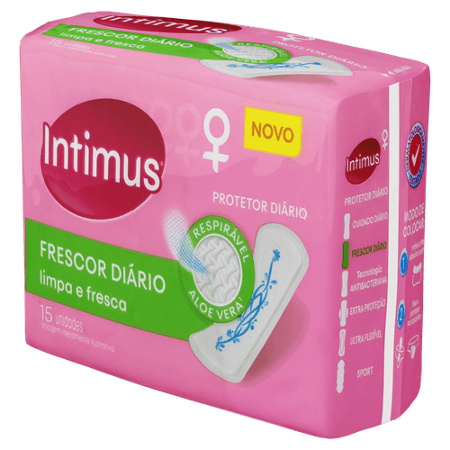 Protetor Diário Days Sem Abas 15 Unidades Aloe Vera com Perfume Intimus