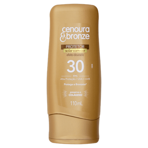 Protetor Solar com Cor FPS 30 Cenoura e Bronze - 110ml