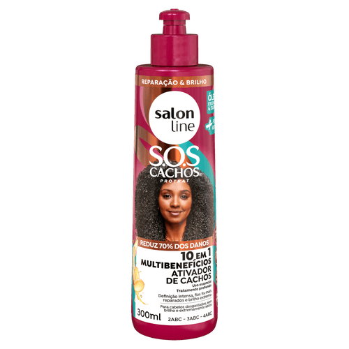 Ativador de Cachos SOS Cachos 10 em 1 Salon Line - 300ml