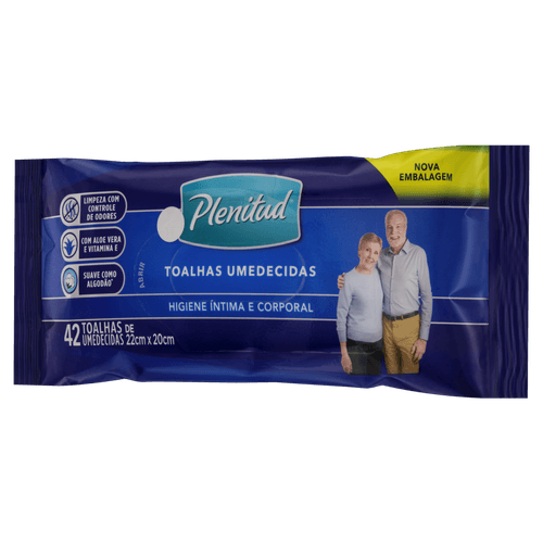 Toalha Umedecida Suave Adulto Plenitud Pacote 42 Unidades