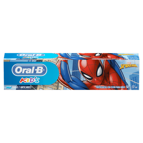 Creme Dental Infantil Oral-B Kids Spiderman 50g Chiclete Proteção Anticáries
