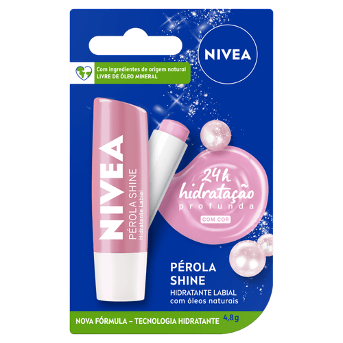 Hidratante Labial Pérola Shine Brilho Perolado 4,8g NIVEA
