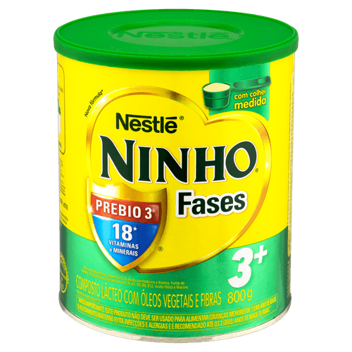 Composto Lácteo Ninho Fases 3+ Lata 800g