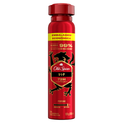Desodorante Spray Masculino Antitranspirante VIP Big Caneta 124g Old Spice