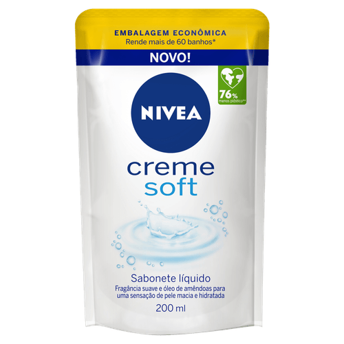 Sabonete Líquido Refil Creme Soft 200ml Amêndoas Nivea