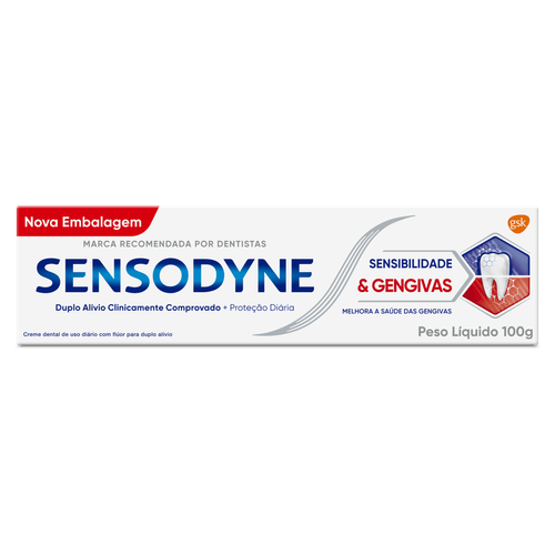 Creme Dental Sensodyne Sensibilidade & Gengivas Caixa 100g