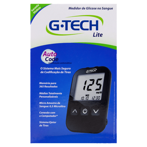 Aparelho Medidor de Glicose G-Tech Lite - 1 Unidade