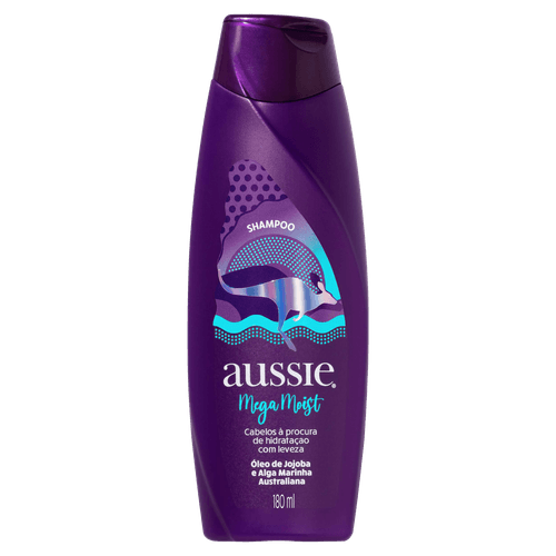 Shampoo Hidratante Aussie Moist 180ml para Cabelos Secos